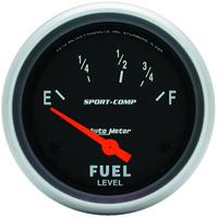 Auto Meter Gauge Sport-Comp Fuel Level 2 5/8 in. 240-33 Ohms Electrical Analog Each AMT-3516