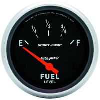 Auto Meter Gauge Sport-Comp Fuel Level 2 5/8 in. 0-30 Ohms Electrical Analog Each AMT-3517