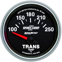 Auto Meter Gauge Sport-Comp II Transmission Temperature 2 1/16 in. 100-250 Degrees F Electrical Analog Each AMT-3649