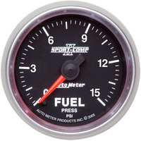 Auto Meter Gauge Sport-Comp II Fuel Pressure 0-15 psi 2 1/16 in. Analog Electrical Each Each AMT-3661