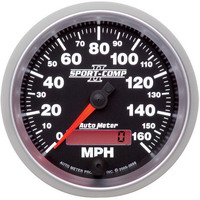 Auto Meter Gauge Sport-Comp II Speedometer 3 3/8 in. 160mph Electric Programmable Analog Each AMT-3688