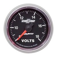 Auto Meter Gauge Sport-Comp II Voltmeter 2 1/16 in. 18V Digital Stepper Motor Analog Each AMT-3691