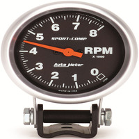 Auto Meter Gauge Sport-Comp Tachometer 2 5/8 in. 0-8K RPM Pedestal Each AMT-3708