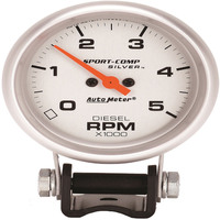 Auto Meter Gauge Ultra-Lite Tachometer (Diesel) 2 5/8 in. 0-5K RPM Pedestal Analog Each AMT-3788