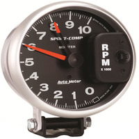Auto Meter Gauge Sport-Comp Tachometer 5 in. 0-10K RPM Pedestal w/ Red LINE Analog Each AMT-3900