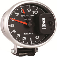 Auto Meter Gauge Sport-Comp Tachometer 5 in. 0-10K RPM Pedestal w/ INT. Shift-Lite Analog Each AMT-3903