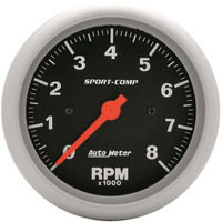 Auto Meter Gauge Sport-Comp Tachometer 3 3/8 in. 0-8K RPM In-Dash Each AMT-3991