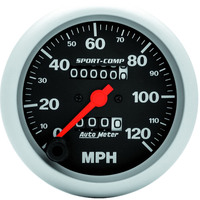 Auto Meter Gauge Sport-Comp Speedometer 3 3/8 in. 120mph Mechanical Analog Each AMT-3992