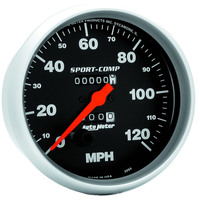 Auto Meter Gauge Sport-Comp Speedometer 5 in. 120mph Mechanical Analog Each AMT-3994
