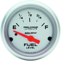Auto Meter Gauge Ultra-Lite Fuel Level 2 1/16 in. 0-90 Ohms Electrical Each AMT-4314