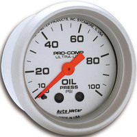 Auto Meter Gauge Ultra-Lite Oil Pressure 2 1/16 in. 100psi Mechanical Each AMT-4321