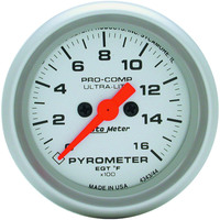 Auto Meter Gauge Ultra-Lite Pyrometer (EGT) 2 1/16 in. 1600 Degrees F Digital Stepper Motor Analog Each AMT-4344