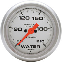 Auto Meter Gauge Ultra-Lite LOW Water Temperature 2 1/16 in. 60-210 Degrees F Digital Stepper Motor Each AMT-4369