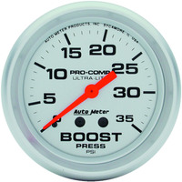 Auto Meter Gauge Ultra-Lite Boost 2 5/8 in. 35psi Mechanical Analog Each AMT-4404