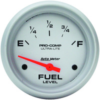 Auto Meter Gauge Ultra-Lite Fuel Level 2 5/8 in. 0-90 Ohms Electrical Each AMT-4414