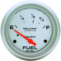 Auto Meter Gauge Ultra-Lite Fuel Level 2 5/8 in. 73-10 Ohms Electrical Analog Each AMT-4415