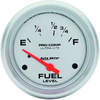Auto Meter Gauge Ultra-Lite Fuel Level 2 5/8 in. 16-158 Ohms Electrical Analog Each AMT-4418