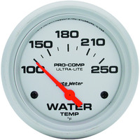 Auto Meter Gauge Ultra-Lite Water Temperature 2 5/8 in. 100-250 Degrees F Electrical Each AMT-4437