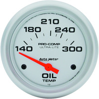 Auto Meter Gauge Ultra-Lite Oil Temperature 2 5/8 in. 140-300 Degrees F Electrical Analog Each AMT-4447