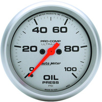 Auto Meter Gauge Ultra-Lite Oil Pressure 0-100 psi 2 5/8 in. Analog Electrical Each Each AMT-4453