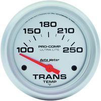 Auto Meter Gauge Ultra-Lite Transmission Temperature 2 5/8 in. 100-250 Degrees F Electrical Each AMT-4457