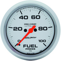 Auto Meter Gauge Ultra-Lite Fuel Pressure 0-100 psi 2 5/8 in. Analog Electrical Each Each AMT-4463