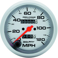 Auto Meter Gauge Ultra-Lite Speedometer 3 3/8 in. 120mph Mechanical Analog Each AMT-4492