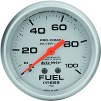 Auto Meter Gauge Ultra-Lite Fuel Pressure 2 5/8 in. 100psi Liquid Filled Mechanical Analog Each AMT-4612
