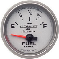 Auto Meter Gauge Ultra-Lite II Fuel Level 2 1/16 in. 0-90 Ohms Electrical Analog Each AMT-4913