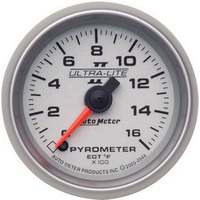 Auto Meter Gauge Ultra-Lite II Pyrometer (EGT) 2 1/16 in. 1600 Degrees F Digital Stepper Motor Analog Each AMT-4944