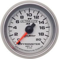 Auto Meter Gauge Ultra-Lite II Pyrometer (EGT) 2 1/16 in. 2000 Degrees F Digital Stepper Motor Analog Each AMT-4945