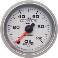 Auto Meter Gauge Ultra-Lite II Oil Pressure 2 1/16 in. 100psi Digital Stepper Motor Analog Each AMT-4953
