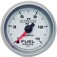 Auto Meter Gauge Ultra-Lite II Fuel Pressure 2 1/16 in. 15psi Digital Stepper Motor Analog Each AMT-4961