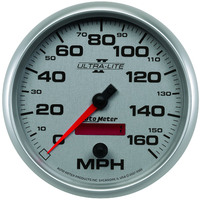 Auto Meter Gauge Ultra-Lite II Speedometer 5 in. 160mph Electric Programmable Analog Each AMT-4989