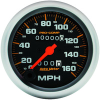 Auto Meter Gauge Pro-Comp Speedometer 3 3/8 in. 160mph Mechanical Analog Each AMT-5153