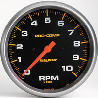 Auto Meter Gauge Pro-Comp Tachometer 5 in. 0-10K RPM In-Dash Analog Each AMT-5160