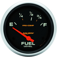 Auto Meter Gauge Pro-Comp Fuel Level 2 5/8 in. 73-10 Ohms Electrical Analog Each AMT-5416