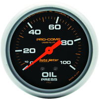Auto Meter Gauge Pro-Comp Oil Pressure 2 5/8 in. 100psi Liquid Filled Mechanical Each AMT-5421