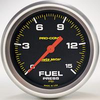 Auto Meter Gauge Pro-Comp Fuel Pressure 2 5/8 in. 15psi Digital Stepper Motor Analog Each AMT-5461