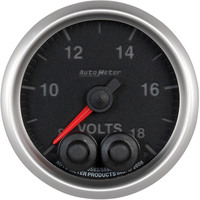 Auto Meter Gauge Elite Series Voltmeter 2 1/16 in. 18V Digital Stepper Motor W/Peak & Warn Analog Each AMT-5683