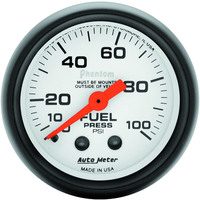 Auto Meter Gauge Phantom Fuel Pressure 2 1/16 in. 100psi Mechanical Analog Each AMT-5712