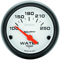 Auto Meter Gauge Phantom Water Temperature 2 1/16 in. 100-250 Degrees F Electrical Analog Each AMT-5737