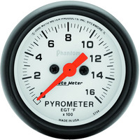 Auto Meter Gauge Phantom Pyrometer (EGT) 2 1/16 in. 1600 Degrees F Digital Stepper Motor Analog Each AMT-5744