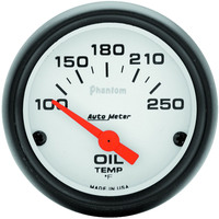 Auto Meter Gauge Phantom Oil Temperature 2 1/16 in. 100-250 Degrees F Electrical Analog Each AMT-5747