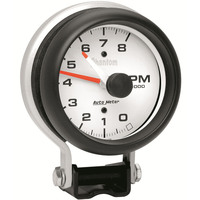 Auto Meter Gauge Phantom Tachometer 3 3/4 in. 0-8K RPM Pedestal w/ Red LINE Analog Each AMT-5780