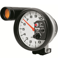 Auto Meter Gauge Phantom Tachometer 5 in. 0-10K RPM Pedestal w/ EXT. Shift-Lite Analog Each AMT-5899