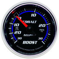 Auto Meter Gauge Cobalt Vacuum/Boost 2 1/16 in. 30 in. Hg/30psi Mechanical Analog Each AMT-6103