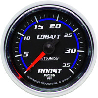 Auto Meter Gauge Cobalt Boost 2 1/16 in. 35psi Mechanical Analog Each AMT-6104