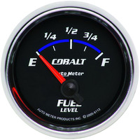Auto Meter Gauge Cobalt Fuel Level 2 1/16 in. 0-90 Ohms Electrical Analog Each AMT-6113