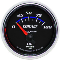 Auto Meter Gauge Cobalt Oil Pressure 2 1/16 in. 100psi Electrical Analog Each AMT-6127